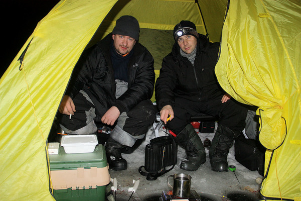 Зимняя рыбалка на Рузском водохранилище. 2015 год.