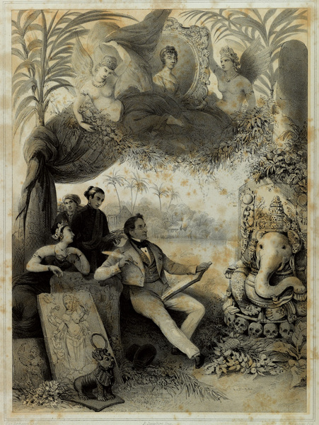 Иллюстрация из книги Карла Блюме с изображением автора. Если судить по этому изображению, то не таким уж и тяжким был труд первопроходцев джунглей, как это порой кажется.