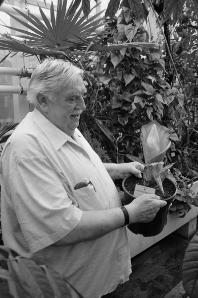 Йозеф Богнер (29.01.1939 - 23.04.2020) на своей любимой работе в Мюнхенском Ботаническом Саду.