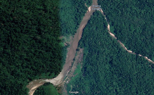 Река Krueng Cangeh является крупнейшей рекой округа Ачех-Джая.