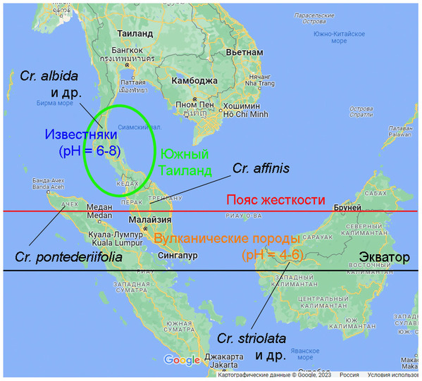 «Пояс жесткости» на карте Юго-Восточной Азии.