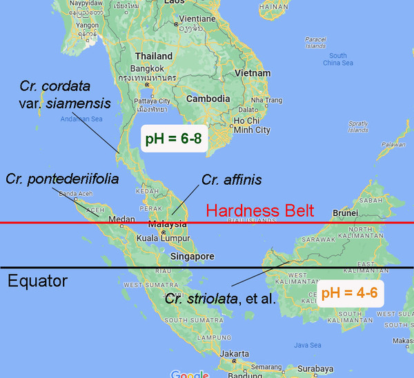 The "Hardness Belt" on the map of Southeast Asia. 