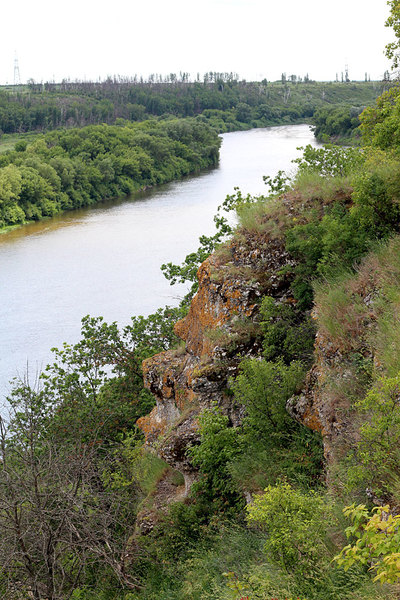 Вид на заповедник "Галичья Гора" с одноименной возвышенности и реку Дон.