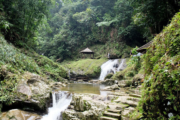 Каскад водопадов. Puncak Borneo Resort, Саравак, Борнео