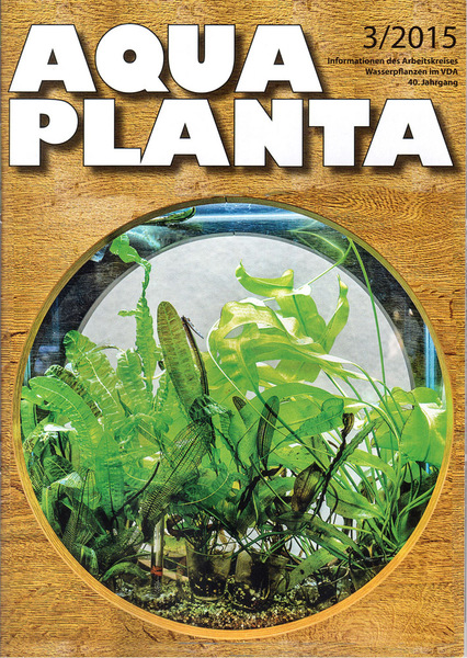 Обложка журнала "Aqua Planta", третий номер которого за 2015 год оказался так богат на материалы о криптокоринах (Cryptocoryne).
